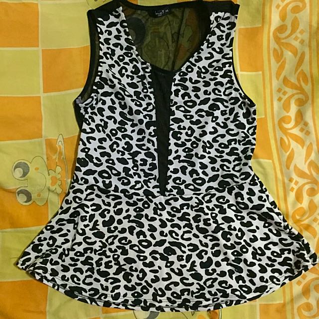 leopard print peplum