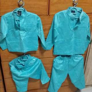 hari raye clothes turquoise colour..