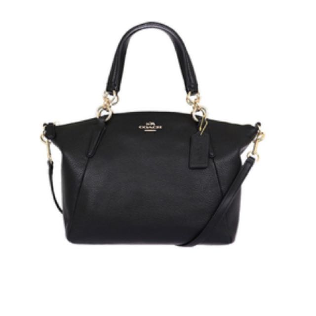 BN Coach Pebble Leather Small Kelsey black Luxury Bags Wallets on Carousell