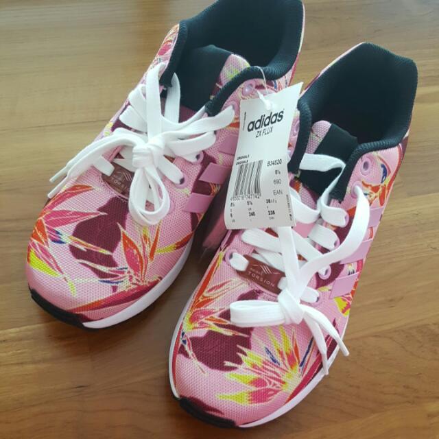 BRAND New Adidas Pink Flowers Sports Shoes