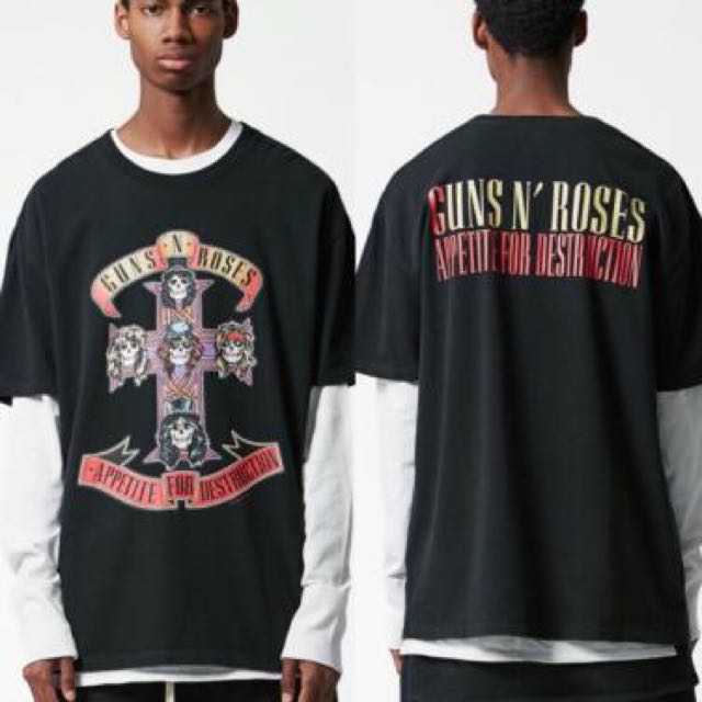 FOG Fear of God Guns N' Roses Boxy TShirt, Men's Fashion, Tops