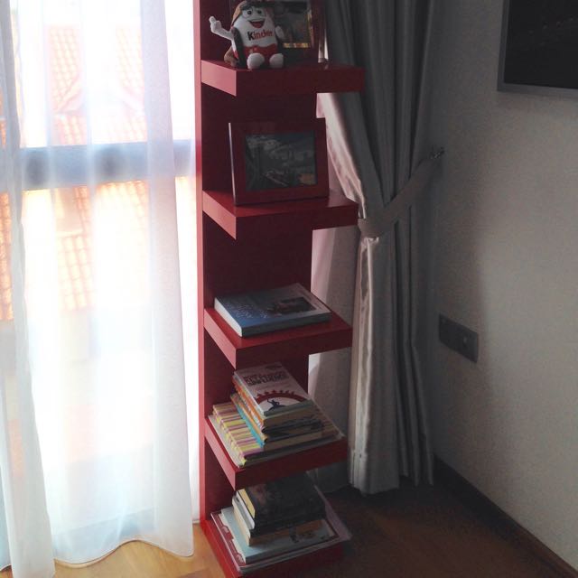 Ikea Lack Wall Shelf Unit Red Furniture On Carousell