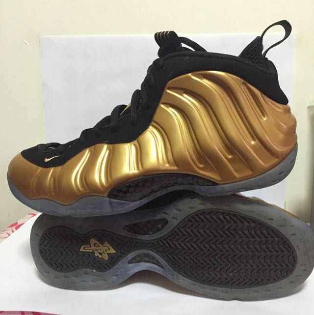 air foamposite one metallic gold