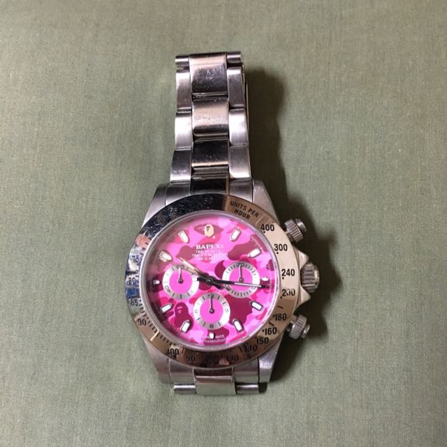 Bapex 手表粉紅色迷彩 名牌 手錶 Carousell
