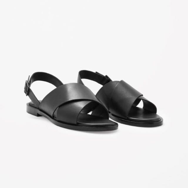Cos crossover leather sandals sale