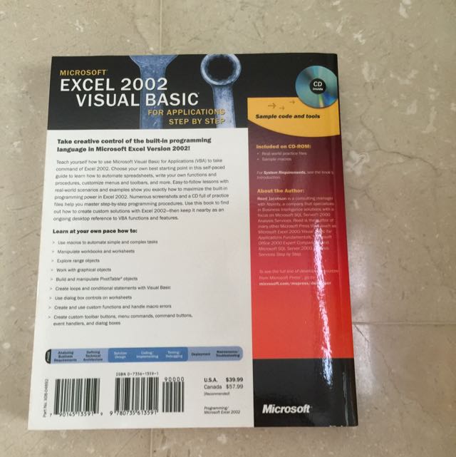 Excel Visual Basic, Hobbies & Toys, Books & Magazines, Textbooks on ...