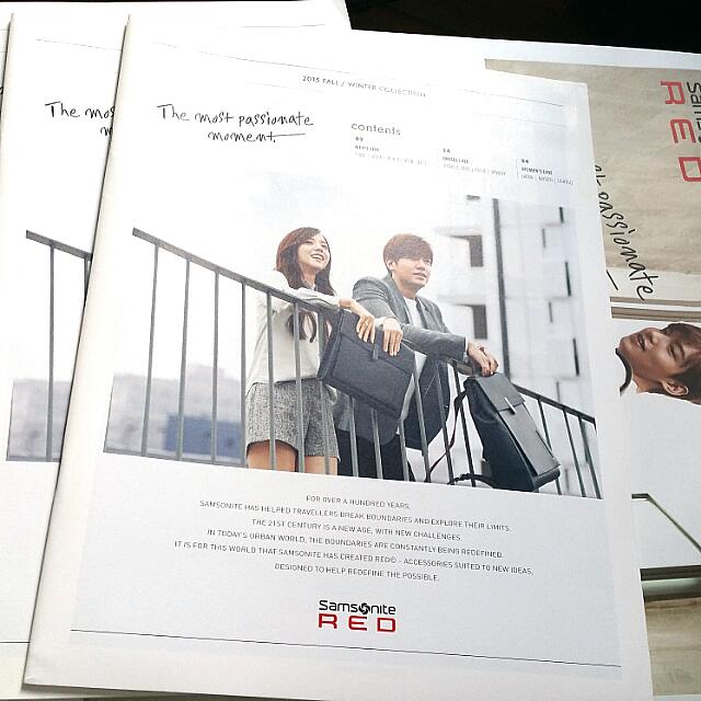 Lee Min Ho And Kim Jisoo Samsonite Red Catalogue 31 Pages