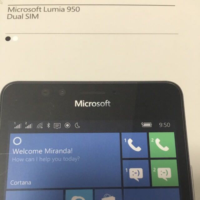 Suncase Ledertasche Für Microsoft Lumia 950 / 950 Dual-SIM – Book-Style Mit Standfunktion & Kartenfach | Aus Echtem Leder, Handarbeit
