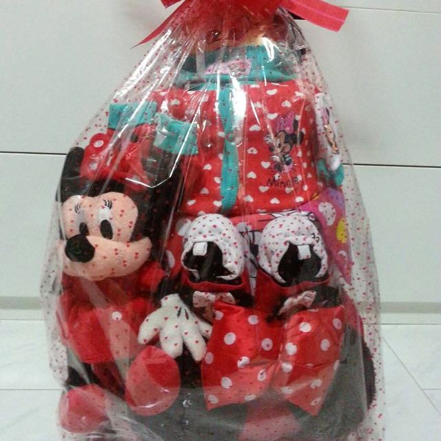 minnie mouse baby hamper