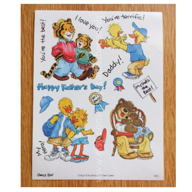 Suzy S Zoo Sticker Happy Father S Day Hobbies Toys Stationery Craft Occasions Party Supplies On Carousell