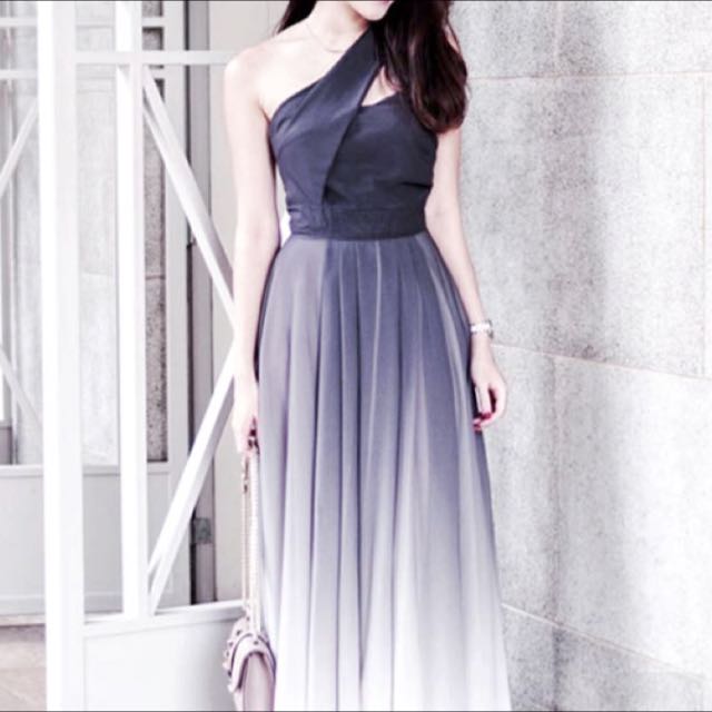 Theory Of Seven Bernad Ombre Ash Grey Dress Women S Fashion Muslimah Fashion Dresses On Carousell