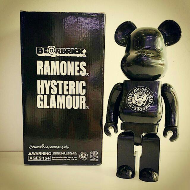 Bearbrick X Hysteric Glamour X The Ramones 400%, Hobbies & Toys 