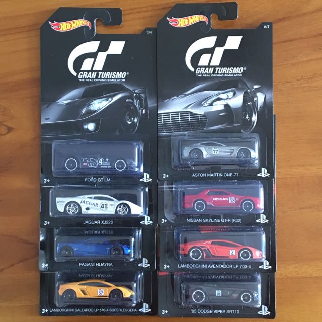  Hot Wheels 2016 Gran Turismo Bundle Set of 8 Die-Cast Vehicles,  1:64 Scale : Toys & Games