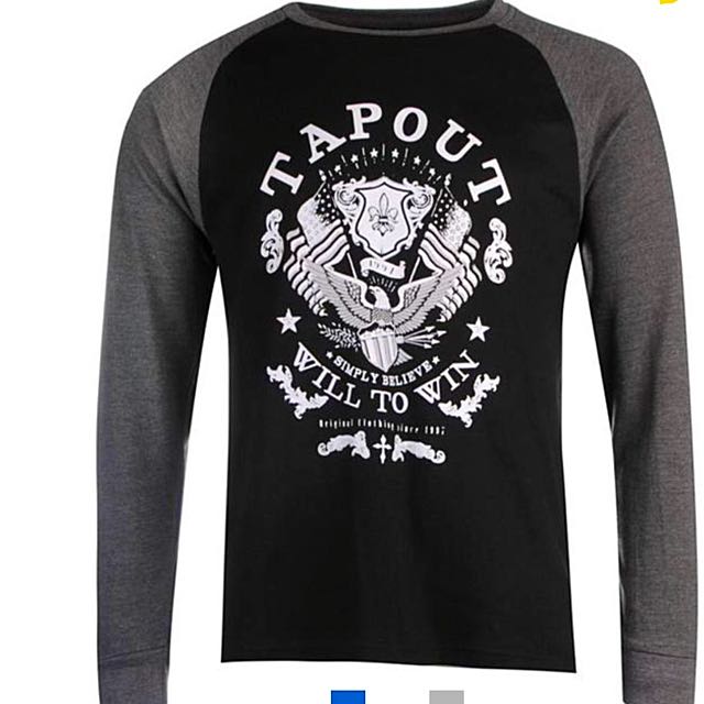 Tapout Raglan Long Sleeve T Shirt Mens 