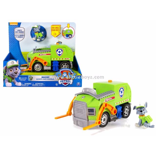 paw patrol rocky recycling truck