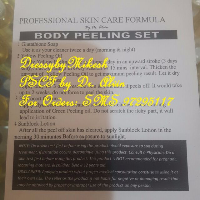 Professional Skin Care Formula by Dr. Alvin Body Peeling Set, Beauty