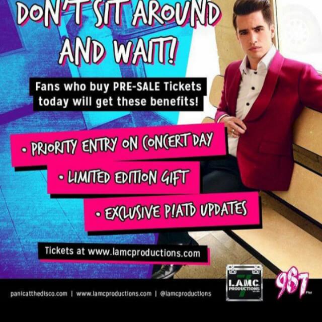 PRE SALE TICKET Panic At The Disco LIVE IN SINGAPORE AUG 16, Tickets &amp; Vouchers, Local ...