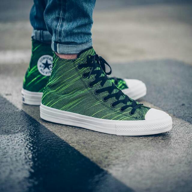 Converse Chuck Taylor All Star Knit High Top Volt Green, Men's Fashion on  Carousell