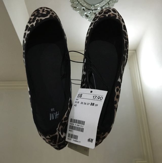 leopard round toe flats