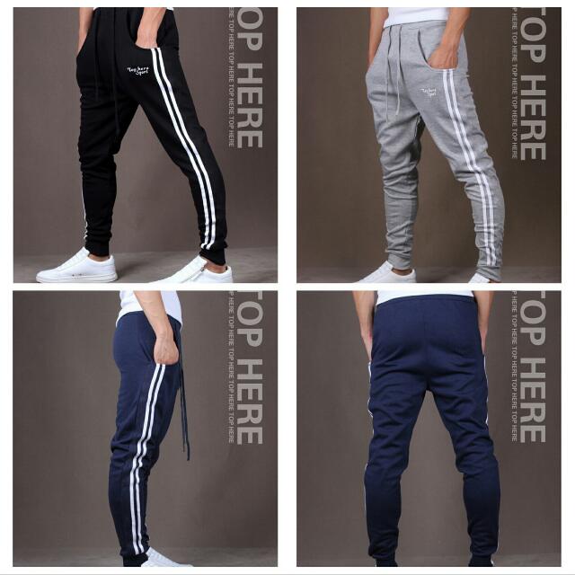 Hot! 2016 New Brand Mens Joggers Casual Harem Sweatpants Sport Pants Men Tracksuits  Gym Bottoms Track Training Jogging Trousers, Men's Fashion, Bottoms,  Trousers on Carousell
