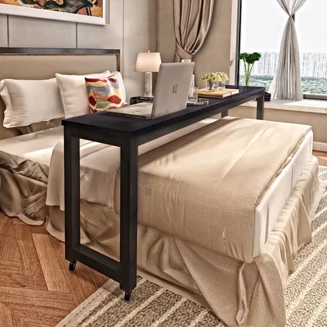 Movable Bedroom Study Dressing Breakfast Computer Table Furniture Photo
