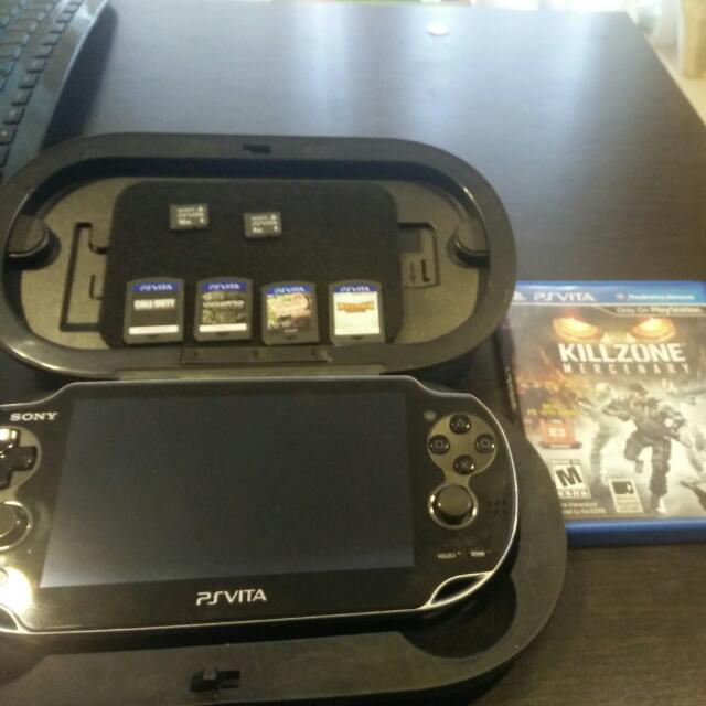 Ps Vita Wifi Model Pch 1001 5 Games Microsoft Sd Card 16gb And 4gb Hardcase Toys Games On Carousell