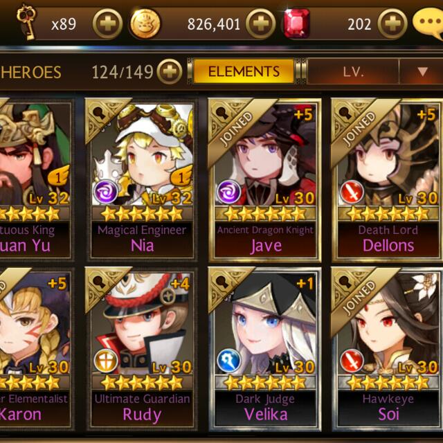 Knight Asia Seven Knights ASIA Account Lv54, Hobbies & Toys, Toys & Games on Carousell