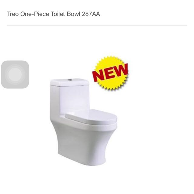 Treo One Piece Toilet Bowl 287 Furniture Home Living Bathroom Kitchen Fixtures On Carousell