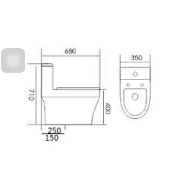 Treo One Piece Toilet Bowl 287, Furniture & Home Living, Bathroom