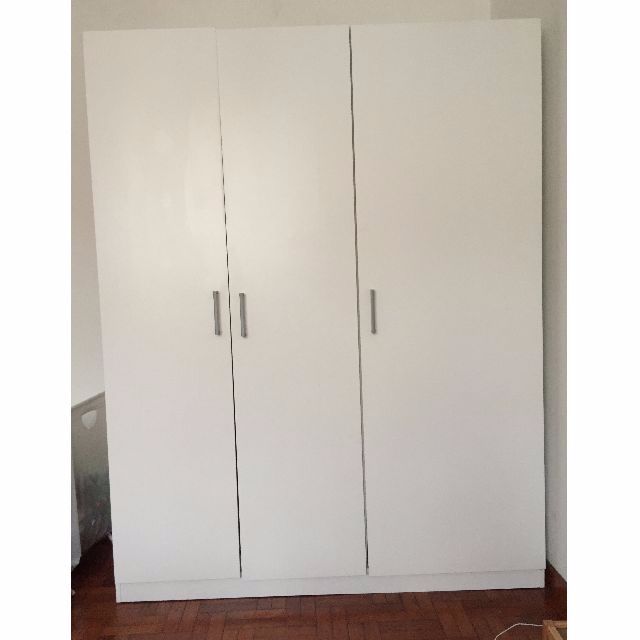 White Ikea Dombas Wardrobe Furniture On Carousell