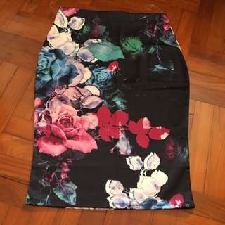 Lipsy Floral Pencil Skirt