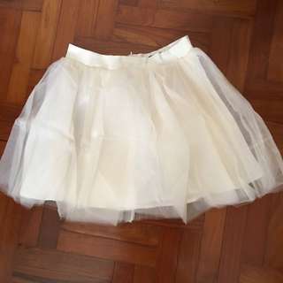 MDS White Mini Tutu Skirt