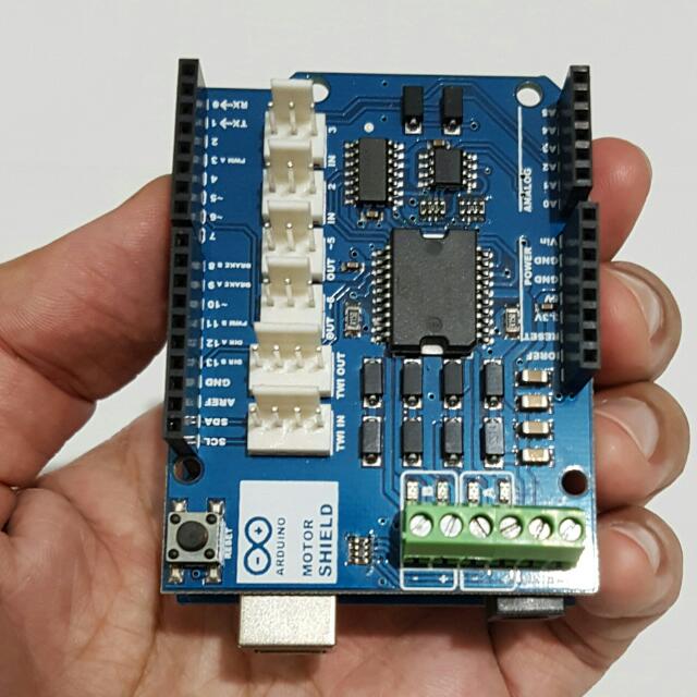 Arduino Uno + Motor shield, Hobbies & Toys, Toys & Games on Carousell