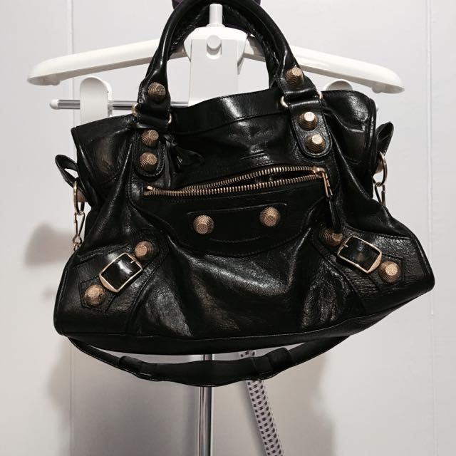 balenciaga city gold hardware