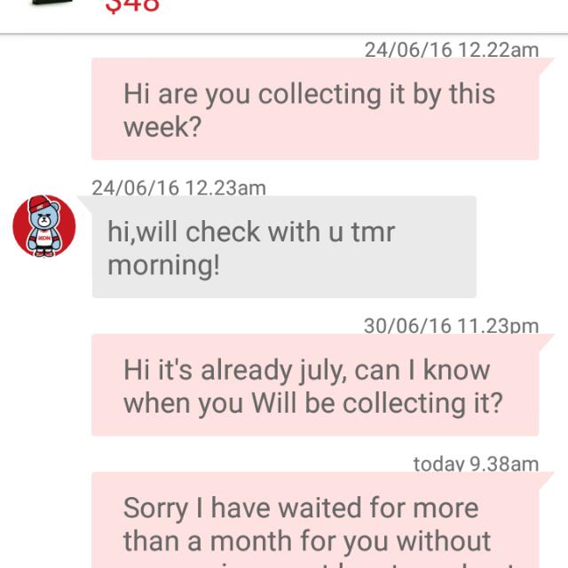 Buyer Not Replying, Hobbies & Toys, Memorabilia & Collectibles, KWave