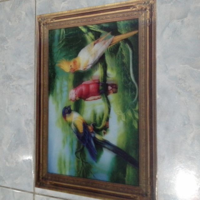 Gambar Foto Pajangan 3 Dimensi Ayam Burung Macan Home