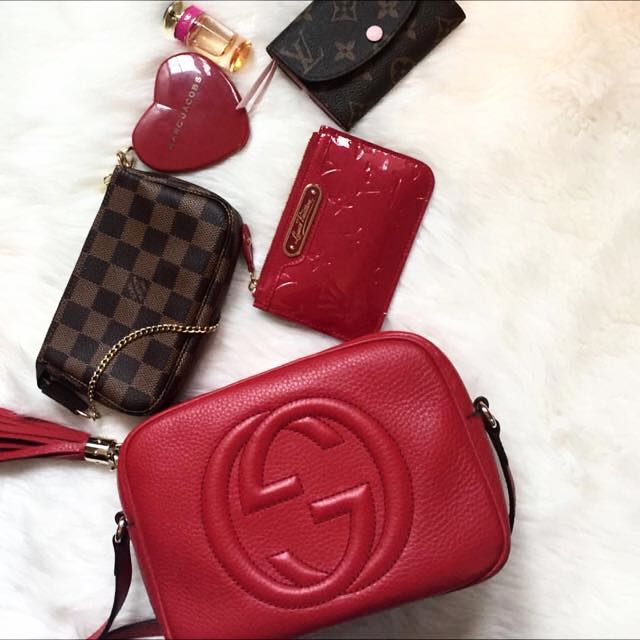 Gucci Soho Disco Bag Red Authentic, Luxury on Carousell