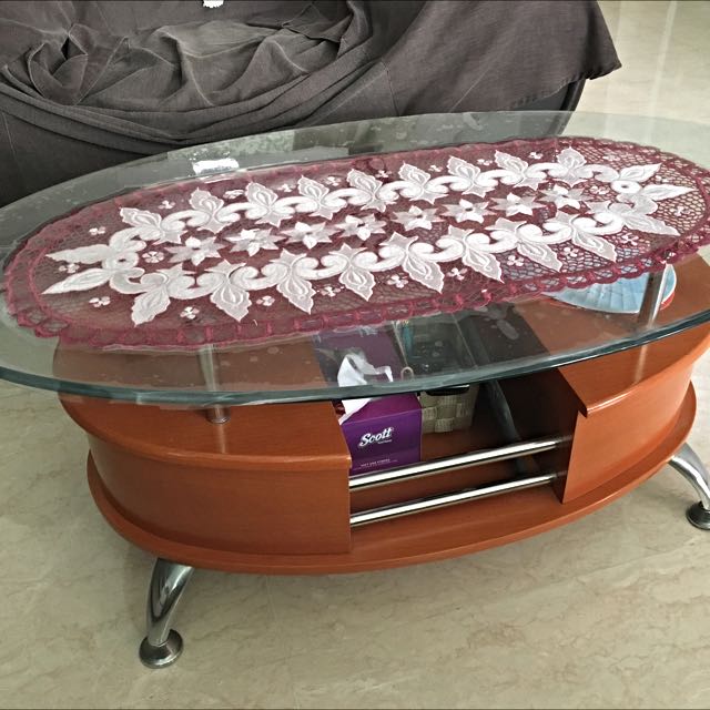 Oval Shape Coffee Table, Men's Fashion, Tops & Sets, Sets & Coordinates