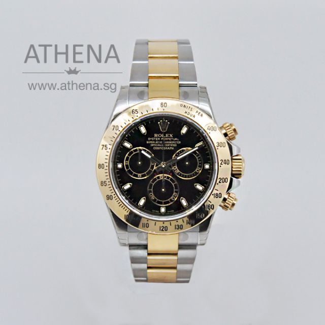 Daytona half top gold black dial