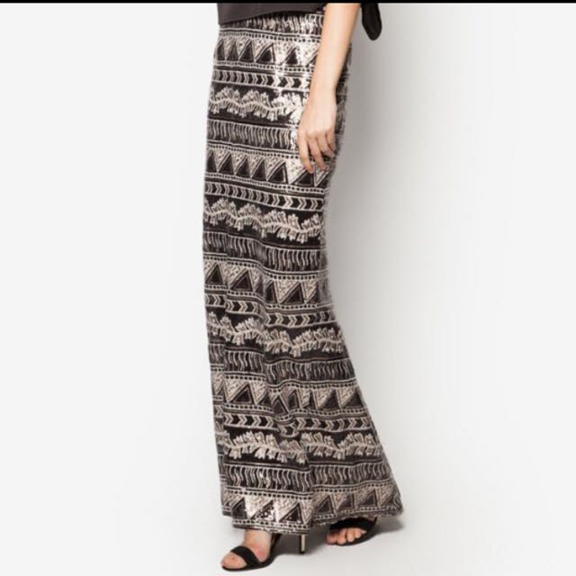 aztec sequin skirt