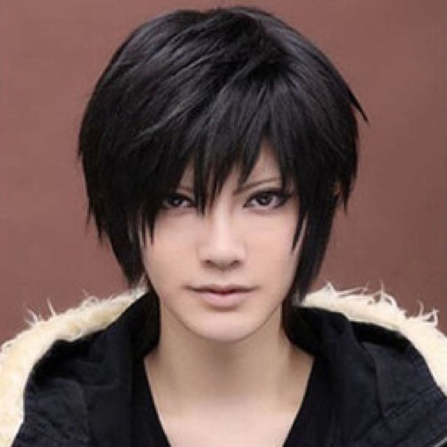 Cosplay Anime Short Style Black Hair Wig Halloween Xmas