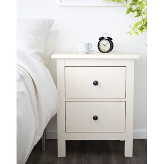 Ikea Hemnes Bedside Table White 1 Piece Furniture On Carousell