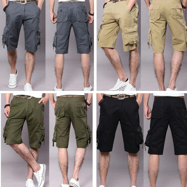 Mens colored cheap khaki shorts