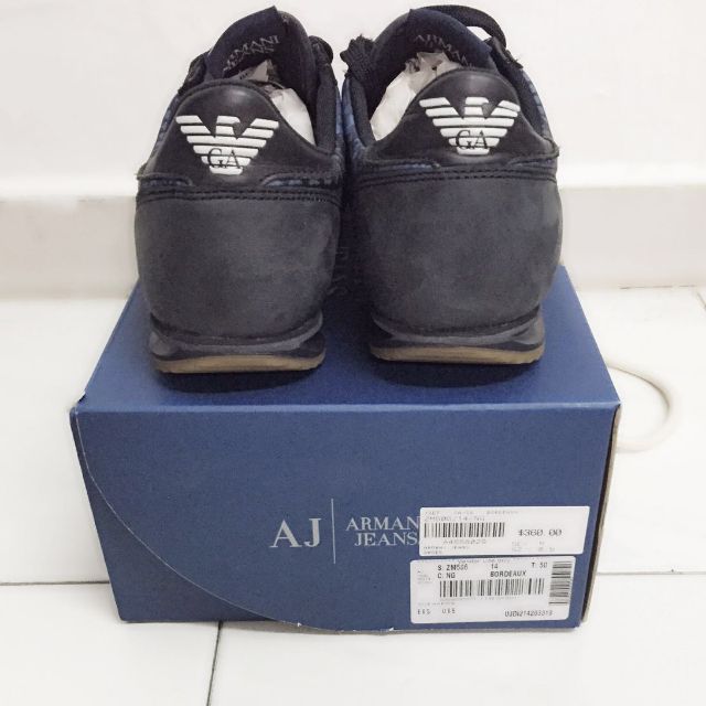 Branded New Us 7 Uk 6 5 Armani Jeans Aj Designer Shoes Sneakers Branded New Us 7 Uk 6 5 Armani Jeans Aj Designer Shoes Sneakers By Giorgio Men S Fashion Footwear On Carou