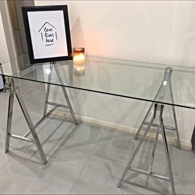 Freedom Furniture Trestle Desk Industrial Glam Home
