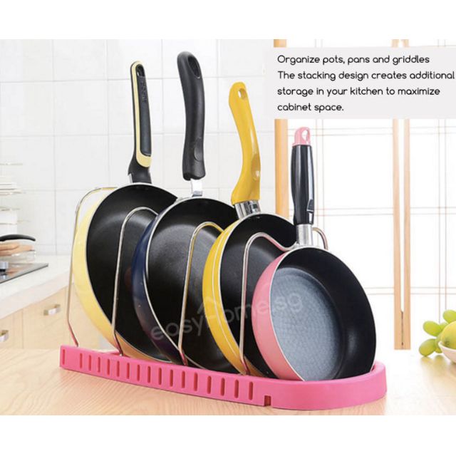 Frying Pan Rack , Can Use For Dishware, Plates Etc. 5 Colors Available