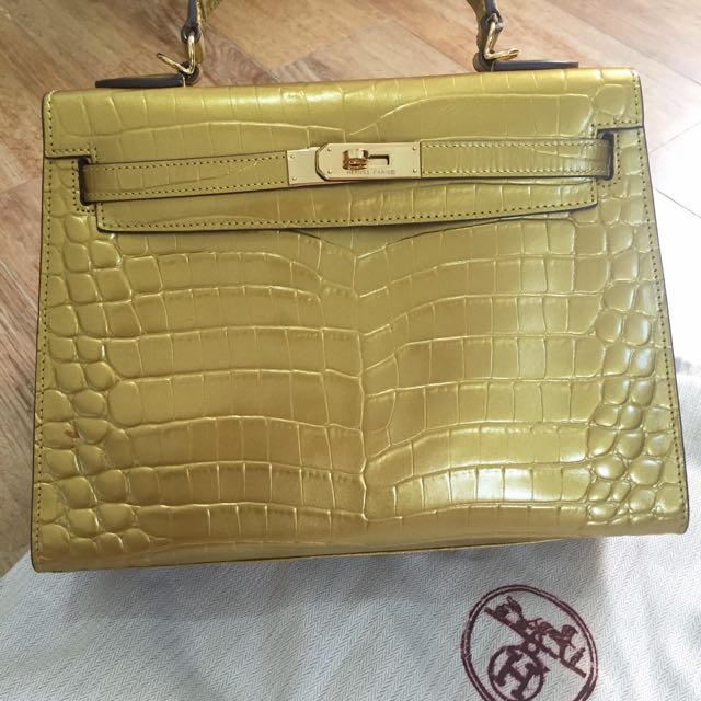 Hermes Birkin Croco, Fesyen Wanita, Tas & Dompet di Carousell