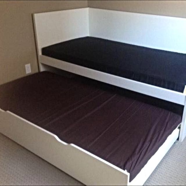Ikea Flaxa Single Bed With Pull Out Furniture On Carousell