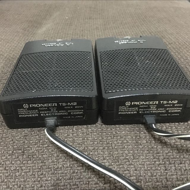 Pioneer Vintage Car Audio Tweeters Portable Tune Up Speakers TS M2 Old School