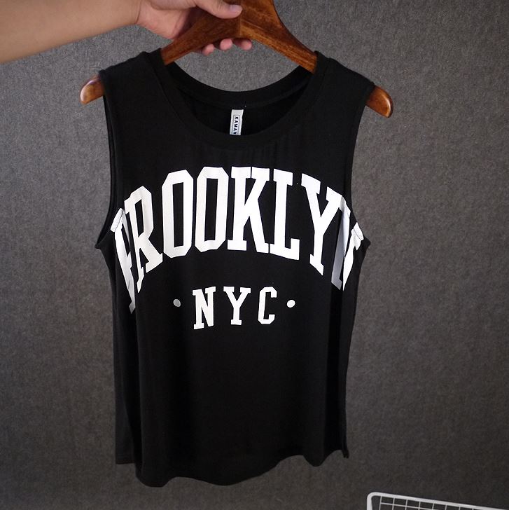 Po Brooklyn Nyc Korean Style Singlet For Ladies Women S Fashion